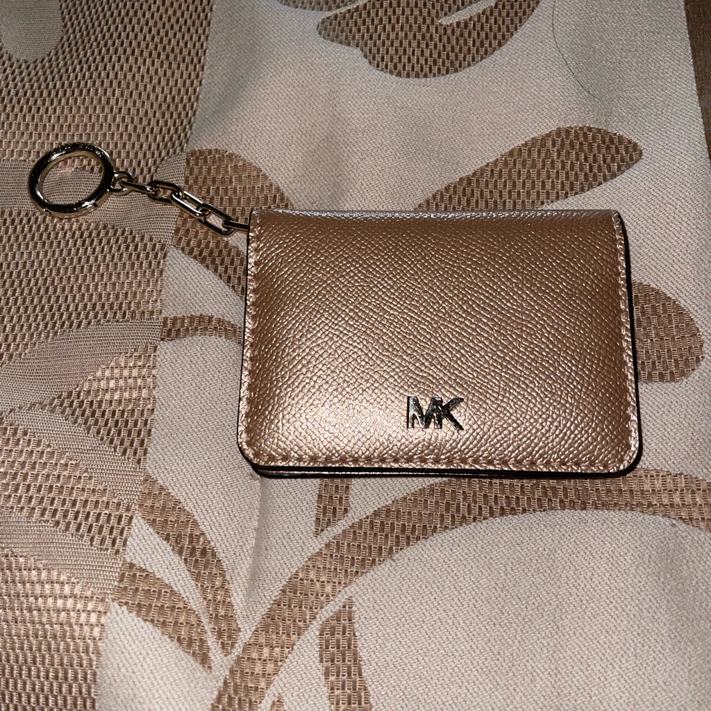 Gold Mk Kichael Kors Key Chain Wallet/Cardholder